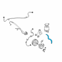 OEM Toyota Power Steering Supply Hose Diagram - 44348-06260