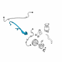 OEM Lexus ES350 Power Steering Pressure Feed Tube Assembly Diagram - 44410-33242