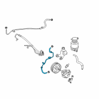 OEM Lexus ES350 Power Steering Return Tube Sub-Assembly, Upper Diagram - 44406-33121