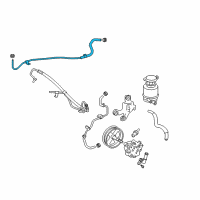 OEM Lexus Steering Gear Outlet Return Hose Diagram - 44416-33211