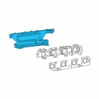 OEM Dodge Ram 2500 Shield-Exhaust Manifold Diagram - 4893964AB