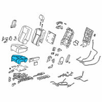 OEM 2018 Lexus RX450hL Pad, Rear NO.1 Seat Cushion Diagram - 71611-48360