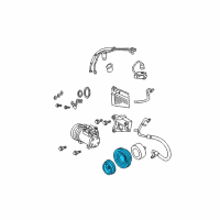 OEM 2004 Chrysler PT Cruiser PULLY Kit-A/C Compressor Diagram - 5014573AA