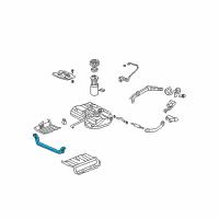 OEM 2005 Honda Pilot Band, Passenger Side Fuel Tank Mounting Diagram - 17521-S9V-A00