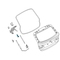 OEM BMW 330i xDrive Lift Support Brackets Diagram - 51247268365