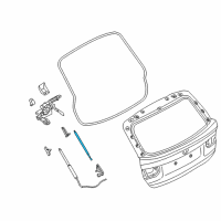 OEM 2014 BMW 335i Gas Pressurized Spring For Trunk Lid Diagram - 51-24-7-263-153