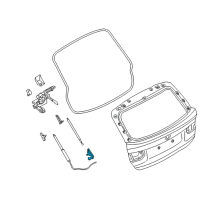 OEM BMW 330i xDrive Bracket Gas Press.Spring Left Diagram - 51-24-7-263-099