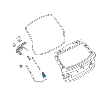 OEM 2017 BMW 330i xDrive Bracket Gas Press.Spring Left Diagram - 51-24-7-263-099