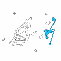 OEM 2015 Hyundai Accent Rear Combination Holder & Wiring Diagram - 92440-1R210