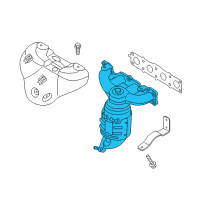 OEM Hyundai Tucson Exhaust Manifold Catalytic Assembly Diagram - 28510-2G540