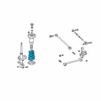 OEM 2001 Toyota Highlander Coil Spring Diagram - 48231-48121