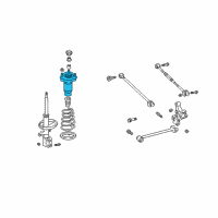 OEM 2008 Lexus RX400h Rear Suspension Support Assembly, Left Diagram - 48760-0E010