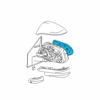OEM Toyota Mirror Glass Diagram - 87931-0R210