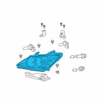 OEM 2012 Lexus ES350 Headlamp Unit Assembly, Right Diagram - 81130-33740