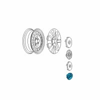 OEM 2006 Buick Rendezvous Center Cap Diagram - 9595328