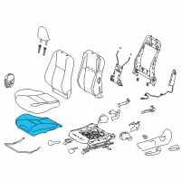 OEM 2016 Toyota Corolla Seat Cushion Pad Diagram - 71512-02451