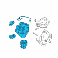 OEM 2009 BMW 750Li Blower Motor Diagram - 64116987595