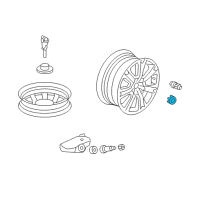 OEM Acura RL Cap Assembly, Aluminum Wheel Center Diagram - 44732-SJA-A00