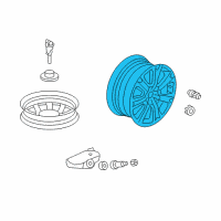 OEM 2012 Acura RL Wheel Assembly, Aluminum (18X8J) (Tpms) Diagram - 42800-SJA-A00