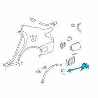 OEM 2008 Lexus LS460 Lock Assy, Fuel Lid W/Motor Diagram - 77030-50030