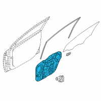 OEM Hyundai Ioniq Front Left-Hand Door Module Panel Assembly Diagram - 82471-G2010