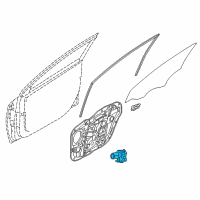 OEM Hyundai Ioniq Motor Assembly-Front Power Window, LH Diagram - 82450-G2020