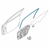 OEM 2017 Hyundai Ioniq Run Assembly-Front Door Window Glass RH Diagram - 82540-G2000