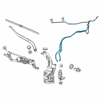 OEM 2020 Jeep Cherokee Hose-Windshield Washer Diagram - 68406293AB