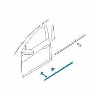 OEM 2012 Hyundai Sonata Moulding Assembly-Waist Line Front Door, LH Diagram - 87711-4R000