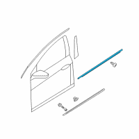 OEM 2014 Hyundai Sonata Weatherstrip Assembly-Front Door Belt Outside RH Diagram - 82220-3S000