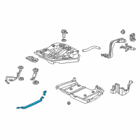 OEM 2002 Acura RL Band Assembly, Passenger Side Fuel Tank Mounting Diagram - 17521-SZ3-950