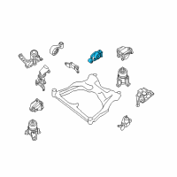 OEM Nissan Maxima Engine Mounting Buffer Assembly, Rear Diagram - 11360-JA100