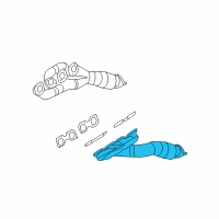 OEM 2008 BMW 750Li Exchange. Exhaust Manifold With Catalyst Diagram - 18-40-7-966-272