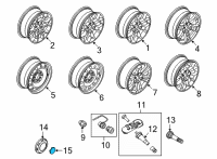 OEM 2022 Ford F-150 Wheel Cap Diagram - FL3Z-1130-L