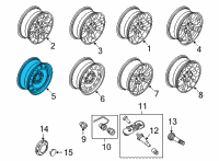 OEM 2020 Ford Expedition Wheel, Spare Diagram - JL1Z-1007-A