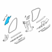 OEM 2019 BMW 740e xDrive TRIM, A-PILLAR, ALCANTARA, R Diagram - 51-43-7-422-588