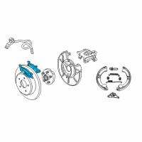 OEM 2001 Chrysler Voyager Rear Disc Brake Pad Kit Diagram - 5071948AA