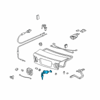 OEM 1999 Honda Civic Cylinder, Trunk Diagram - 74861-S04-013