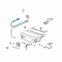 OEM 1996 Honda Civic Cable, Fuel Lid Opener (Driver Side) Diagram - 74411-S01-A01