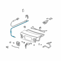OEM Honda Civic Cable, Trunk Opener (LH) Diagram - 74880-S01-A01