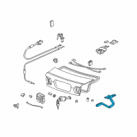OEM 1996 Honda Civic Hinge, L. Trunk Diagram - 68660-SW5-010ZZ