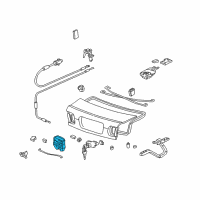 OEM Honda Civic Lock Assembly, Trunk Diagram - 74850-S04-J11