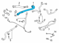 OEM 2021 Toyota GR Supra Upper Hose Diagram - 16572-WAA03