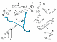 OEM Toyota GR Supra Water Hose Diagram - 16057-WAA01