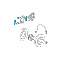 OEM 2011 Chevrolet Impala Front Pads Diagram - 19207421