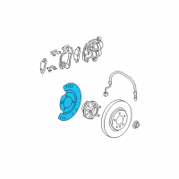 OEM Oldsmobile Intrigue Shield, Front Brake Diagram - 25862794