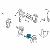 OEM Hyundai Elantra GT Front Wheel Hub Assembly Diagram - 51750-F0000