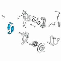 OEM 2021 Hyundai Veloster Front Disc Brake Pad Kit Diagram - 58101-J3A00