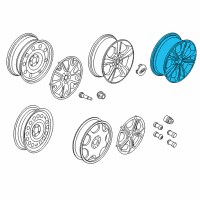 OEM 2017 Ford Escape Wheel, Alloy Diagram - GJ5Z-1007-D