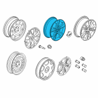 OEM 2018 Ford Escape Wheel, Alloy Diagram - CJ5Z-1007-A